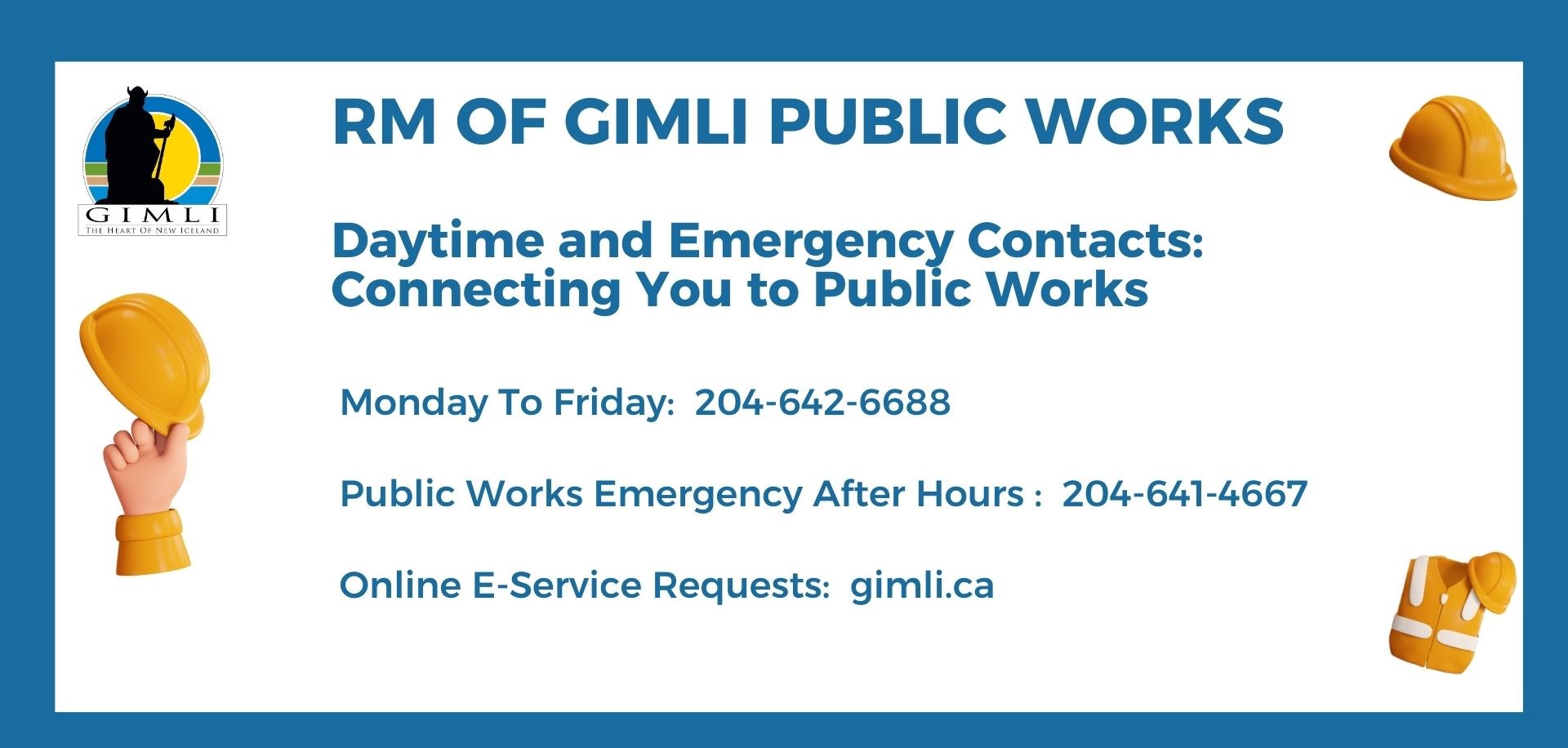 RM of Gimli Public Works Contact Information 